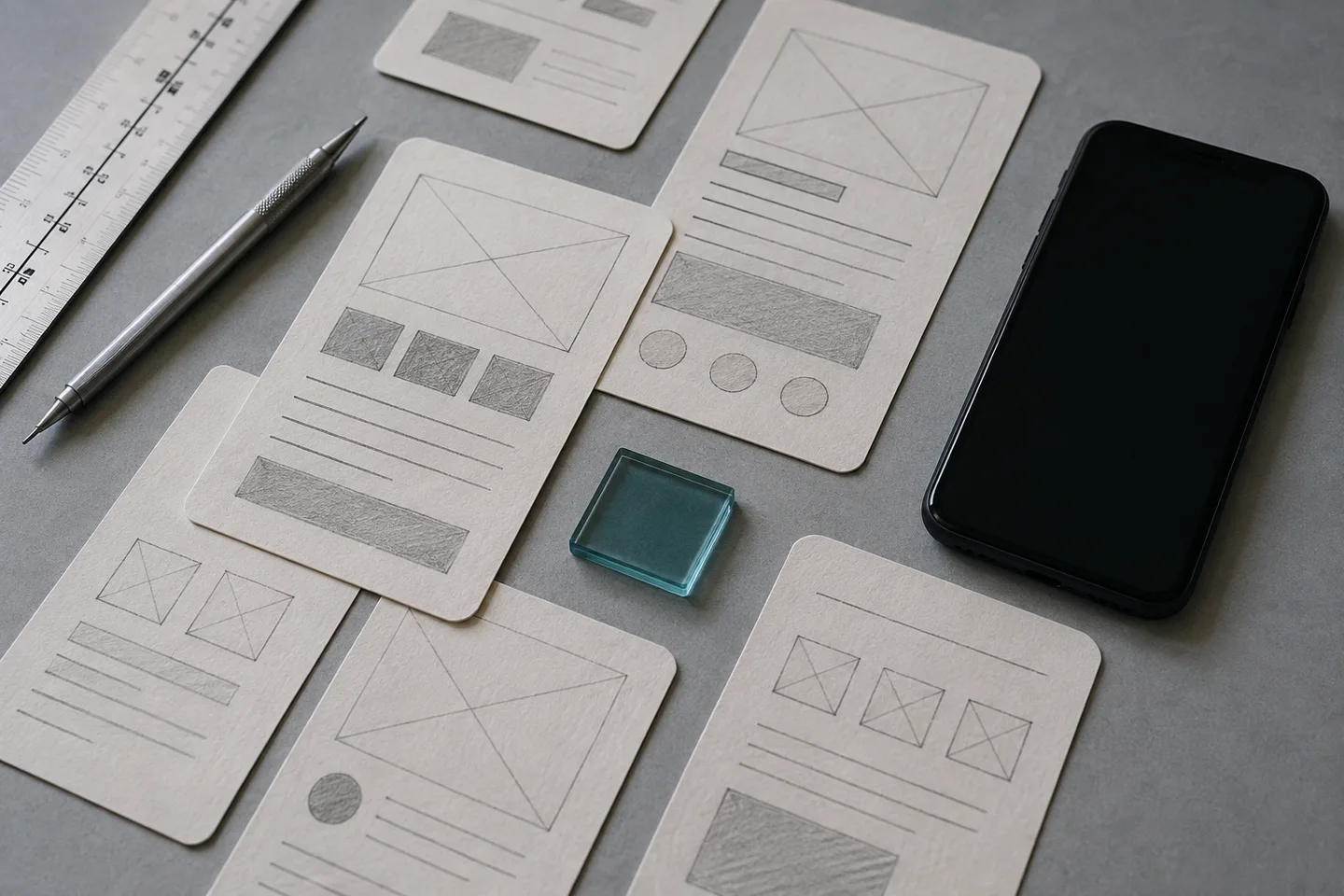 Concept illustration of paper interface designs